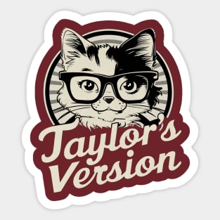 death metal taylors cat version Sticker